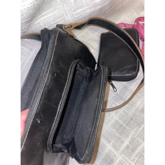 Rosetti black PVC handbag and matching ID wallet moto retro - Picture 9 of 11